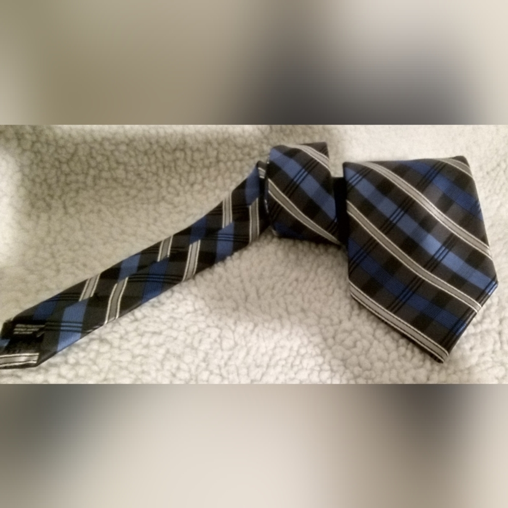 Platinum Designs Blue Plaid Tie